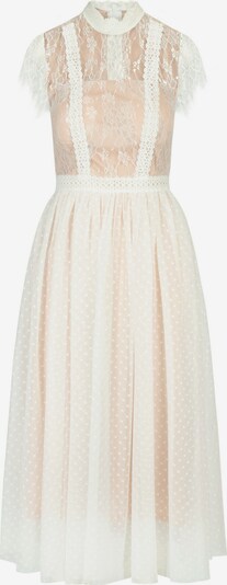 APART Cocktailkleid im oberen Part semi-transparent in weiß, Produktansicht