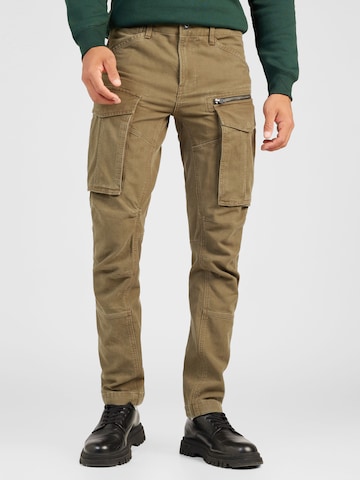 Regular Pantalon cargo 'Rovic' G-Star RAW en vert : devant