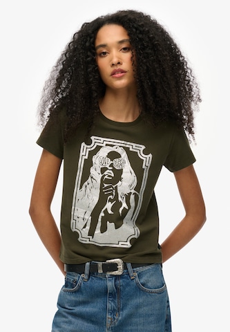 T-shirt 'Pop Archive' Superdry en vert : devant