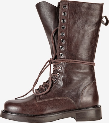 INUOVO Lace-Up Boots in Brown: front