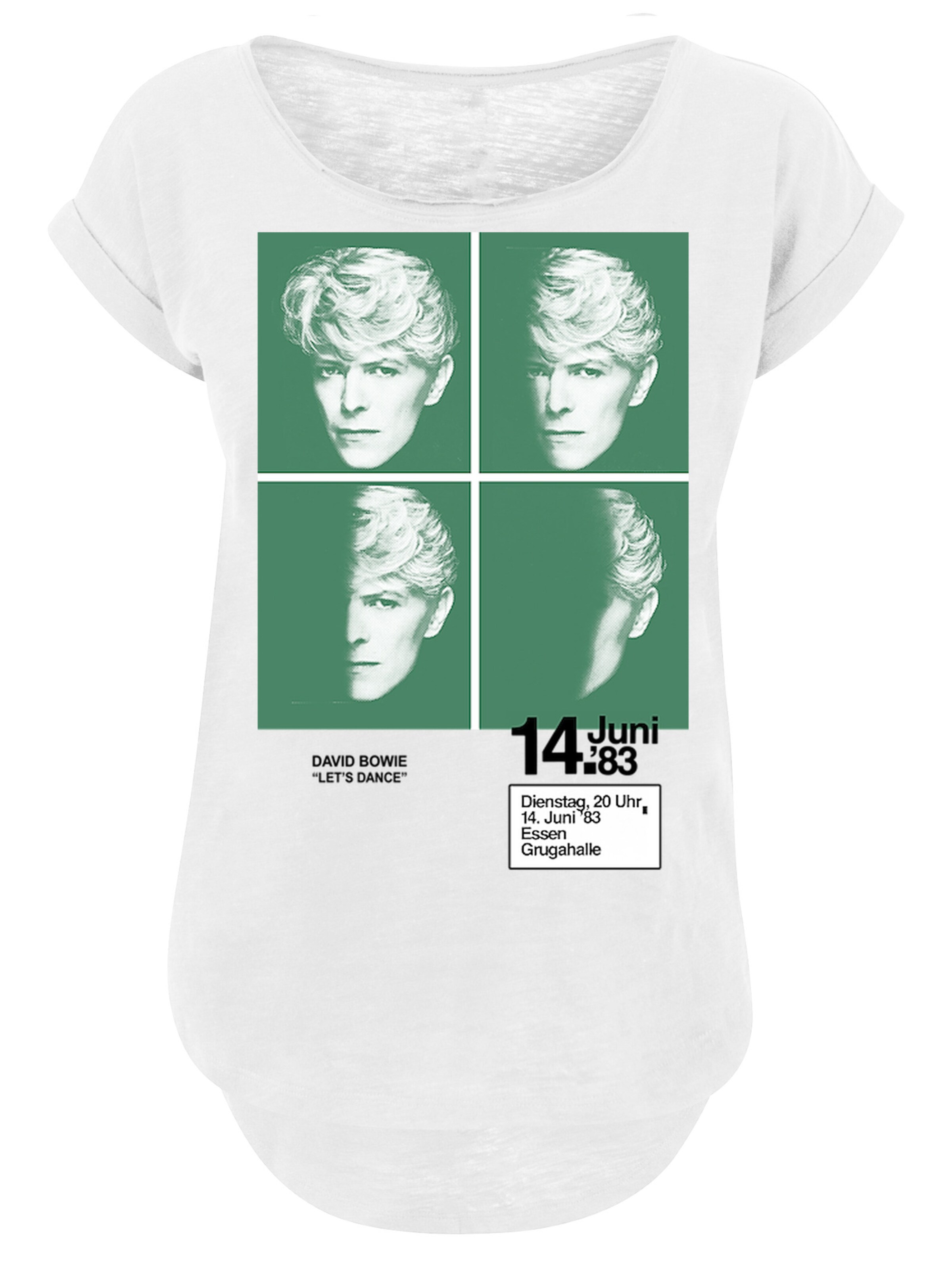 T-shirt 'David Bowie 1983 Concert Poster' F4NT4STIC en blanc : devant