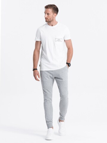 Effilé Pantalon 'PASK-22FW-004' Ombre en gris