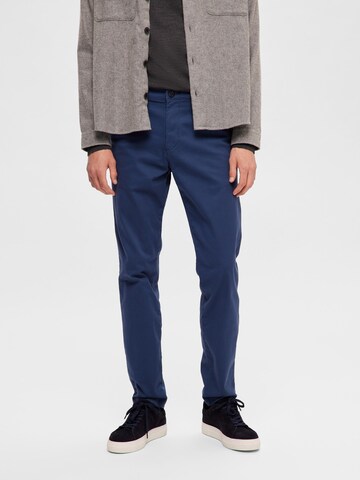 SELECTED HOMME Slimfit Chino 'Miles Flex' in Blauw