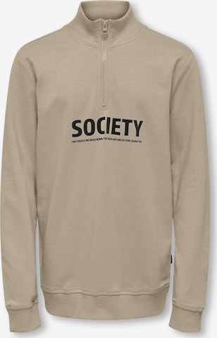 Felpa di Only & Sons Junior in beige: frontale
