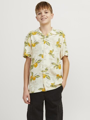 Jack & Jones Junior Regular fit Button up shirt in White: front