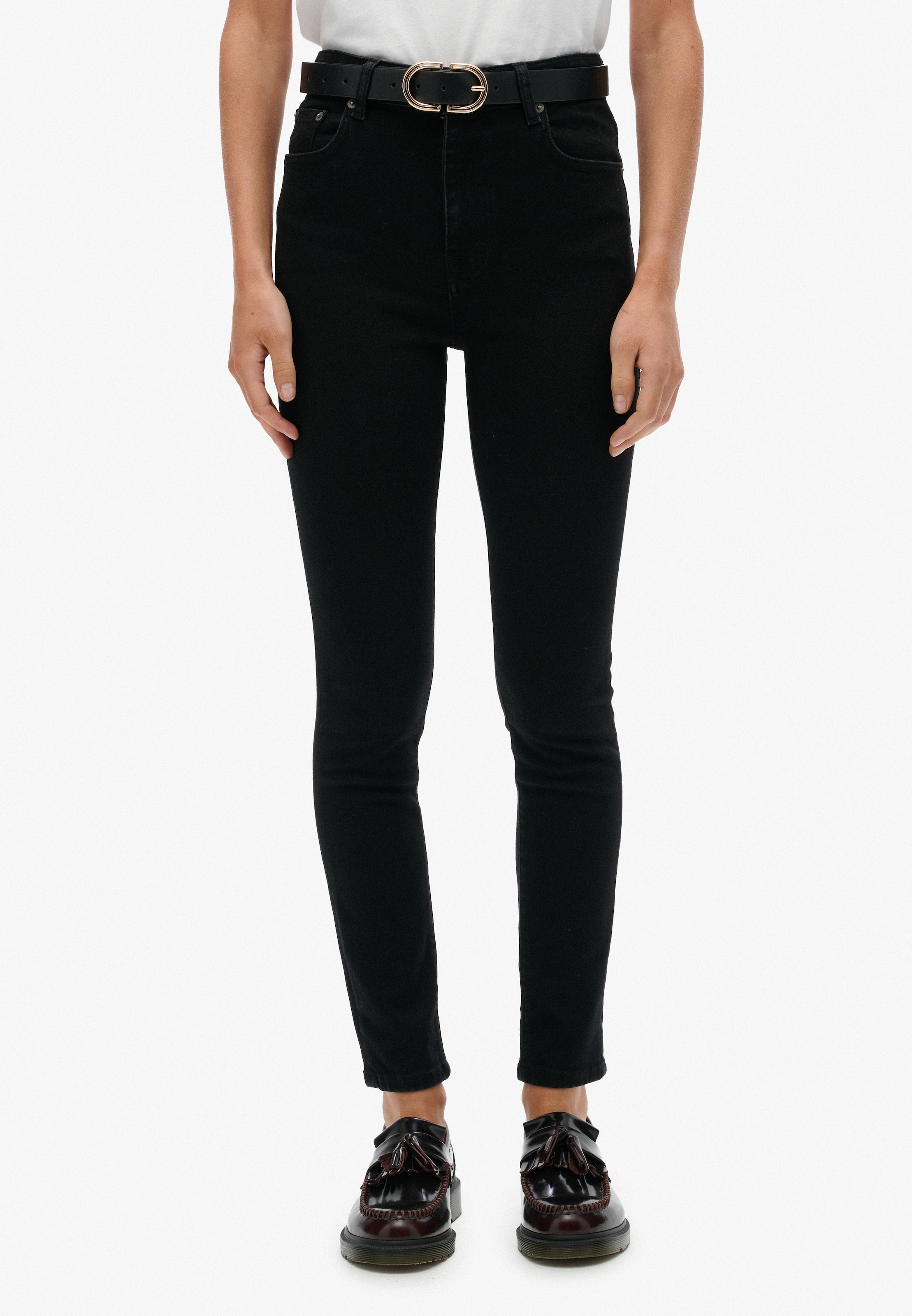 Skinny Jean Superdry & Co en noir : devant