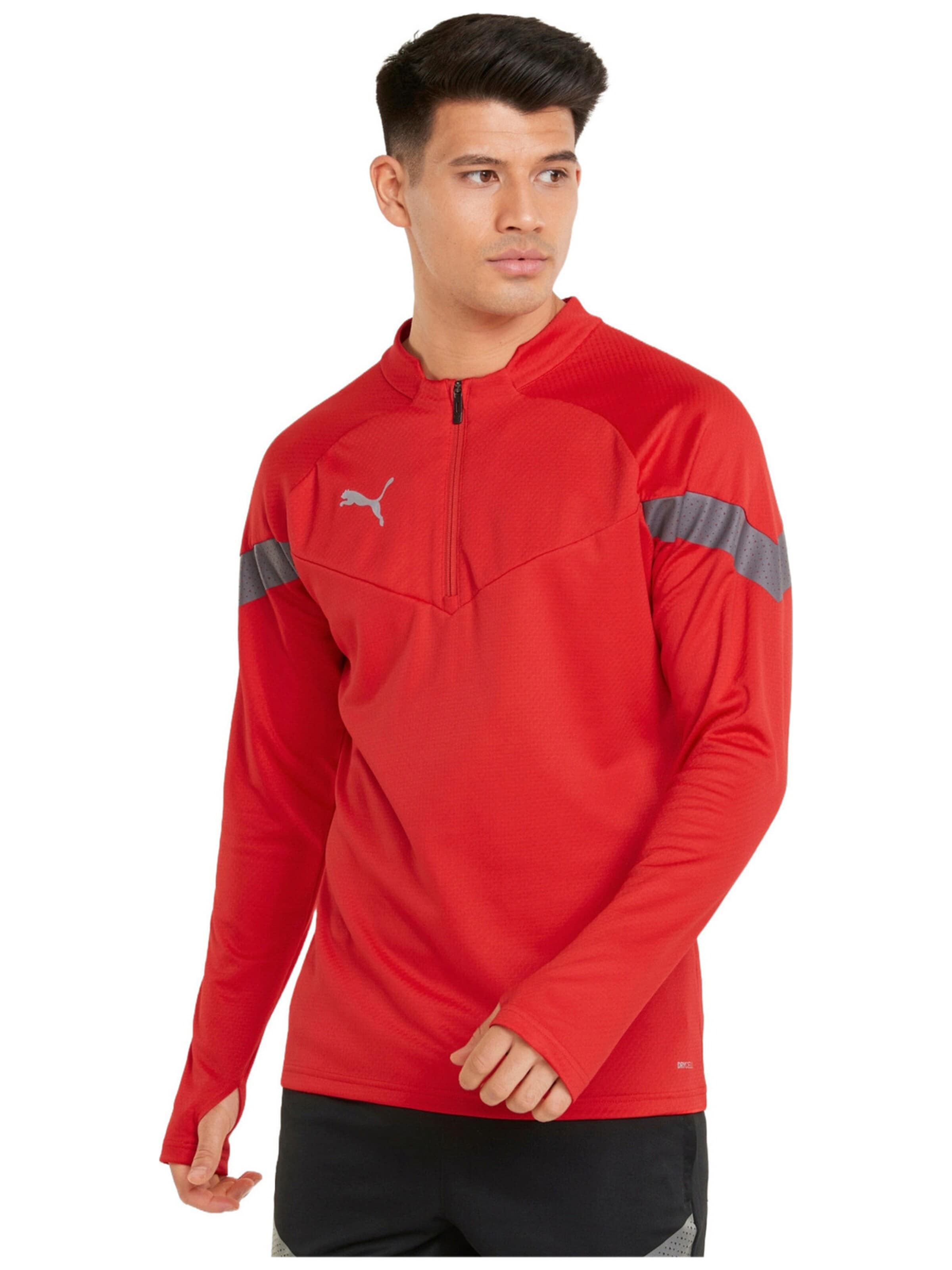 PUMA Shirt 'Puma Teamfinal Training 14 Zip' in Red: front