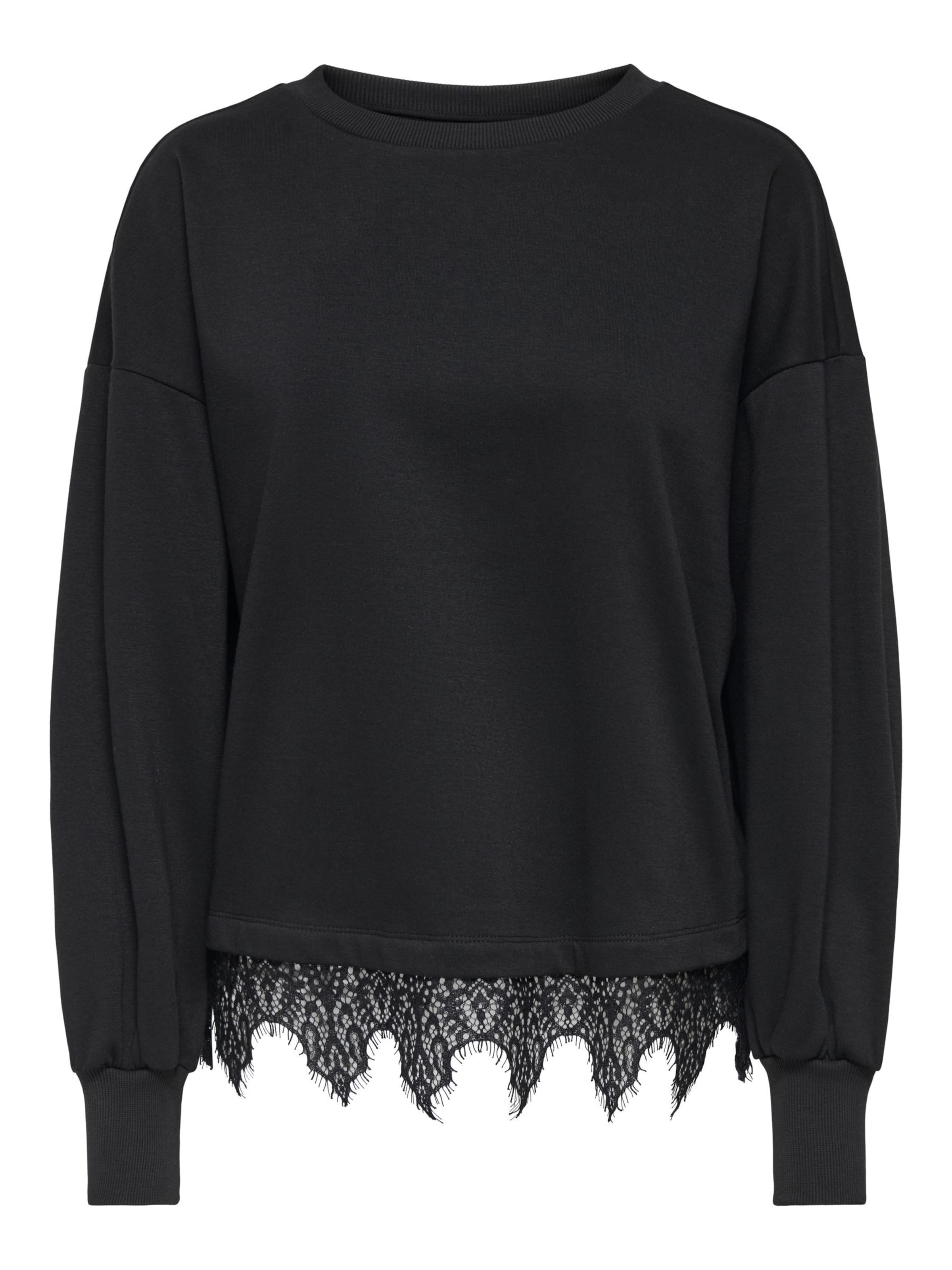 ONLY Sweatshirt 'ONLBROOK' in Zwart: voorkant