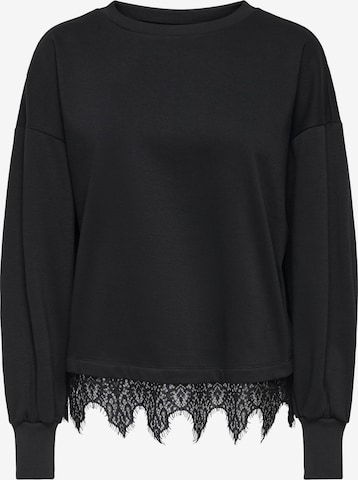ONLY Sweatshirt 'ONLBROOK' in Zwart: voorkant