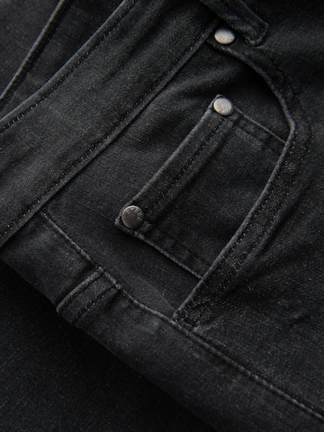 Ombre Tapered Jeans in Zwart