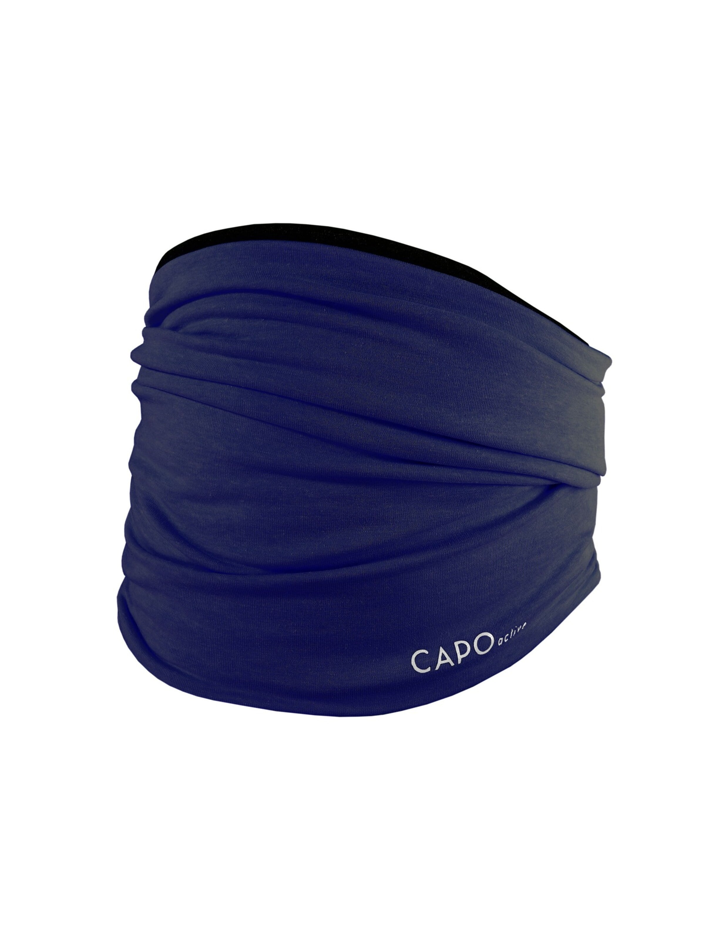 CAPO Tube Scarf 'Tube, Jersey, reversible Reflexbügler' in Blue: front