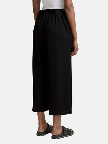 TOM TAILOR DENIM Wide leg Παντελόνι σε μαύρο