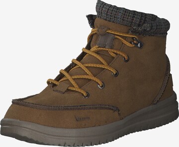 HEY DUDE Lace-Up Boots '11264' in Brown: front