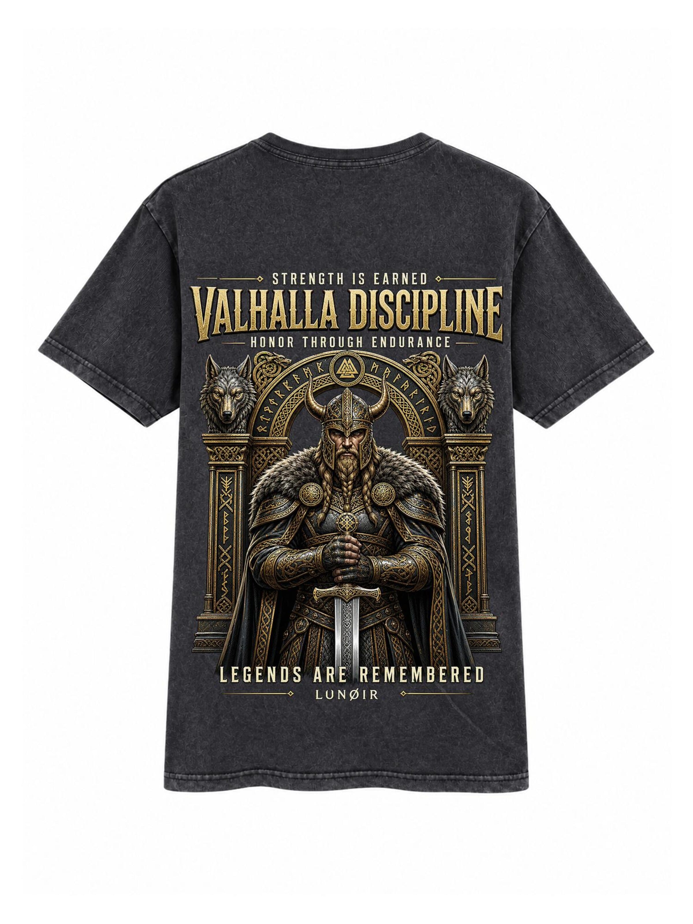 LUNØIR Studio Shirt 'Valhalla Discipline'‌‌‌ in Schwarz: Vorderseite