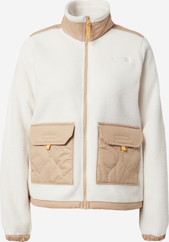 THE NORTH FACE Athletic fleece jacket 'ROYAL ARCH' in White: front