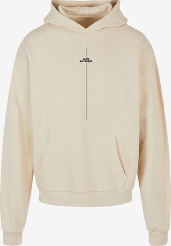 Merchcode Sweatshirt 'Think Different' in Beige: Vorderseite