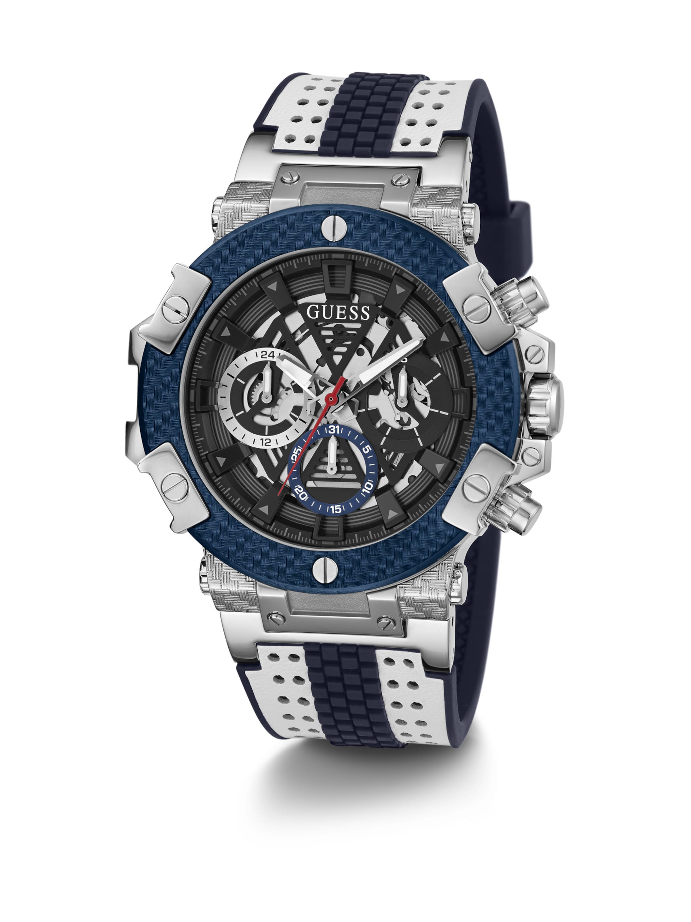 GUESS Analoog horloge ' CARBON ' in Gemengde kleuren