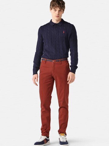 Coupe slim Pantalon chino MMX Germany en orange