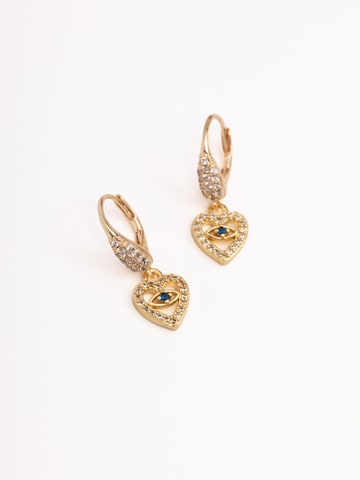 Secret Stones Ohrringe 'Guardian eye' in Gold: Vorderseite