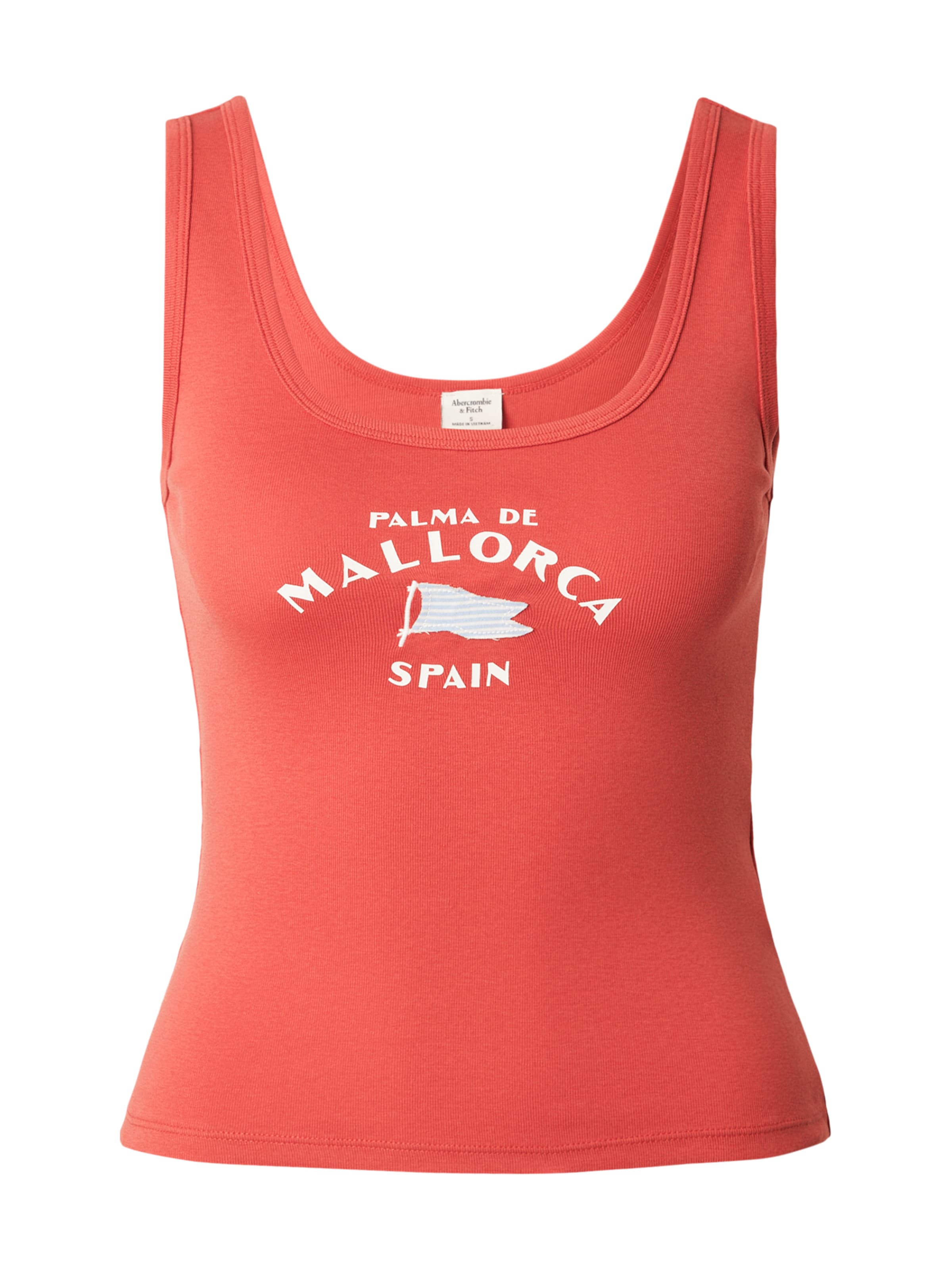 Top 'COASTAL MALLORCA' de la Abercrombie & Fitch pe roșu: față