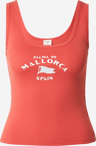 raudona Abercrombie & Fitch Palaidinė be rankovių 'COASTAL MALLORCA': priekis