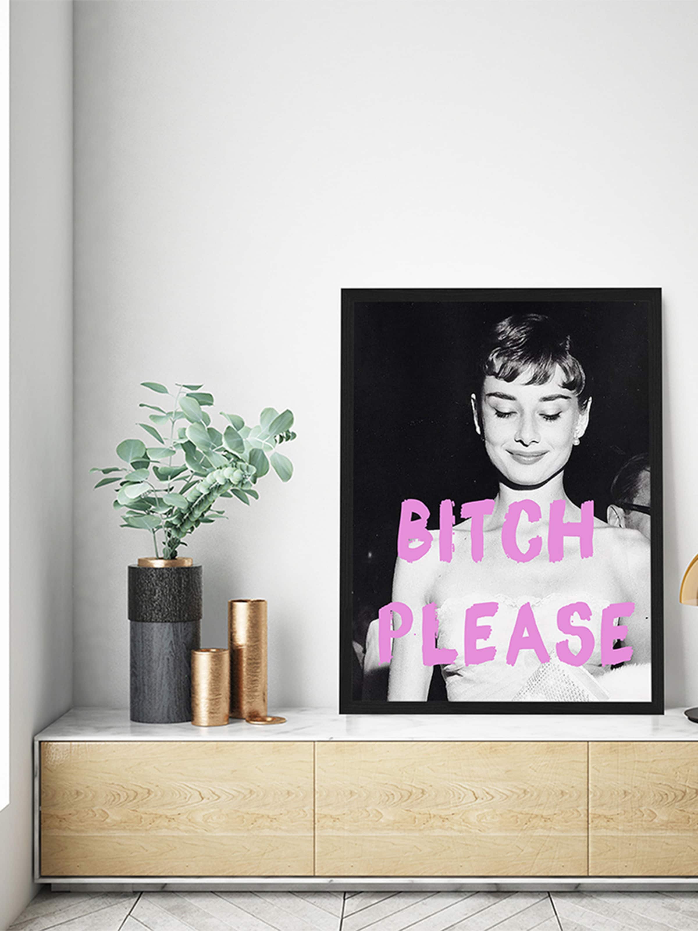 Männer Wohn-Accessoires Liv Corday Bild 'Bitch Please' in Schwarz - JR15735 Männer Wohn-Accessoires Liv Corday Bild 'Bitch Please' in Schwarz - JR15735