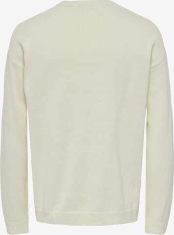 Pullover 'CHRIS' di Only & Sons in bianco