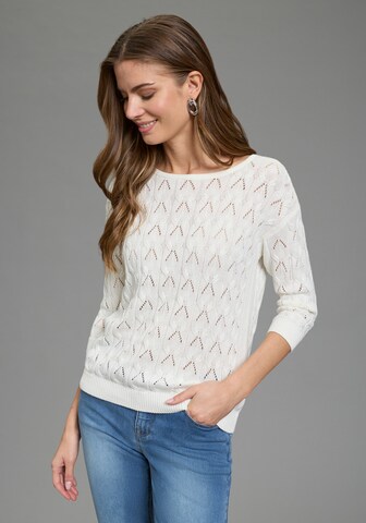 LAURA SCOTT Pullover in Weiß: Vorderseite