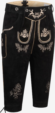 Pantalon folklorique Alessandro Salvarini en noir : devant