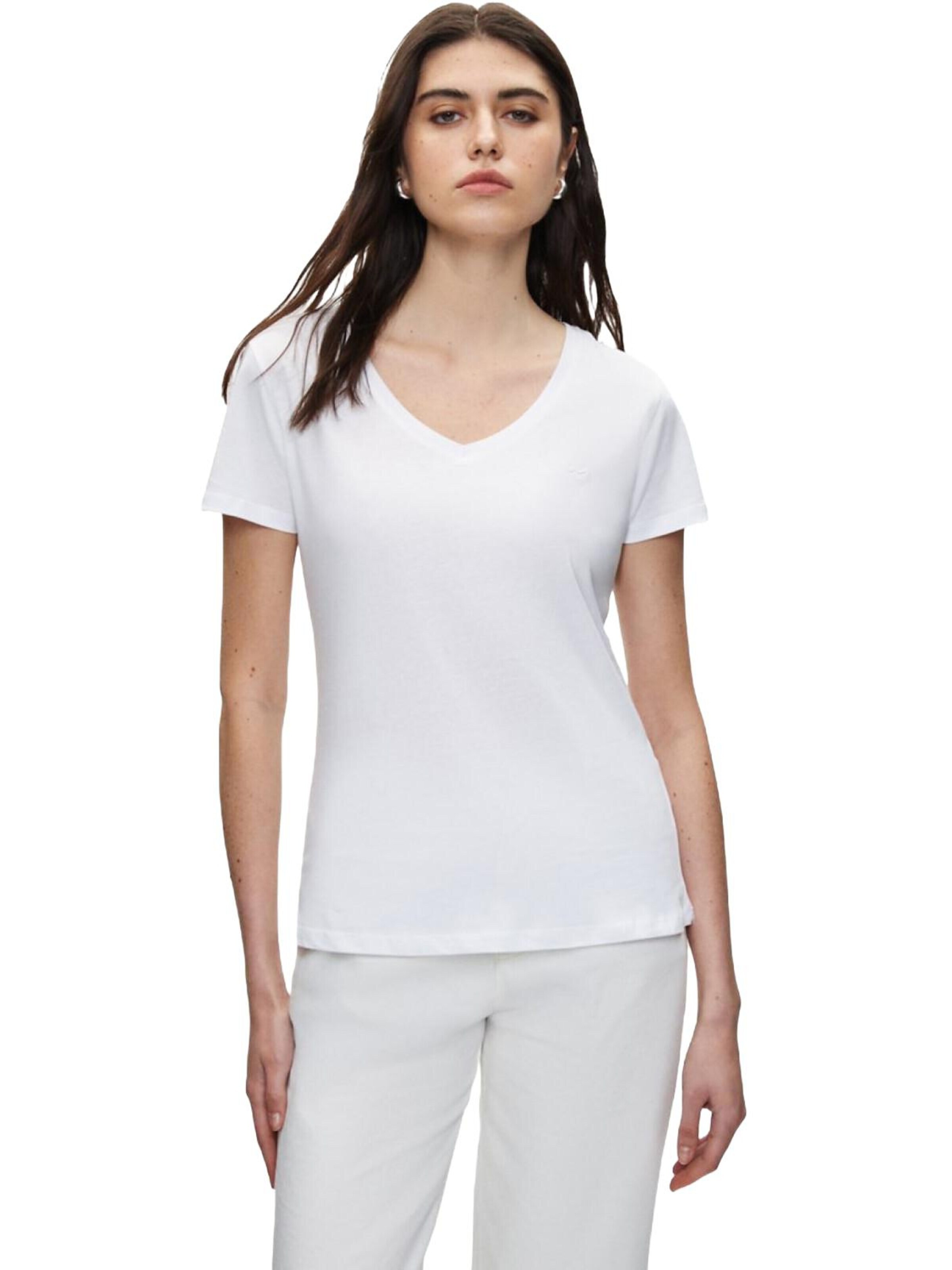 Maglietta 'LTB Jeans Damen-T-Shirt mit V-Ausschnitt' di LTB Jeans in bianco: frontale