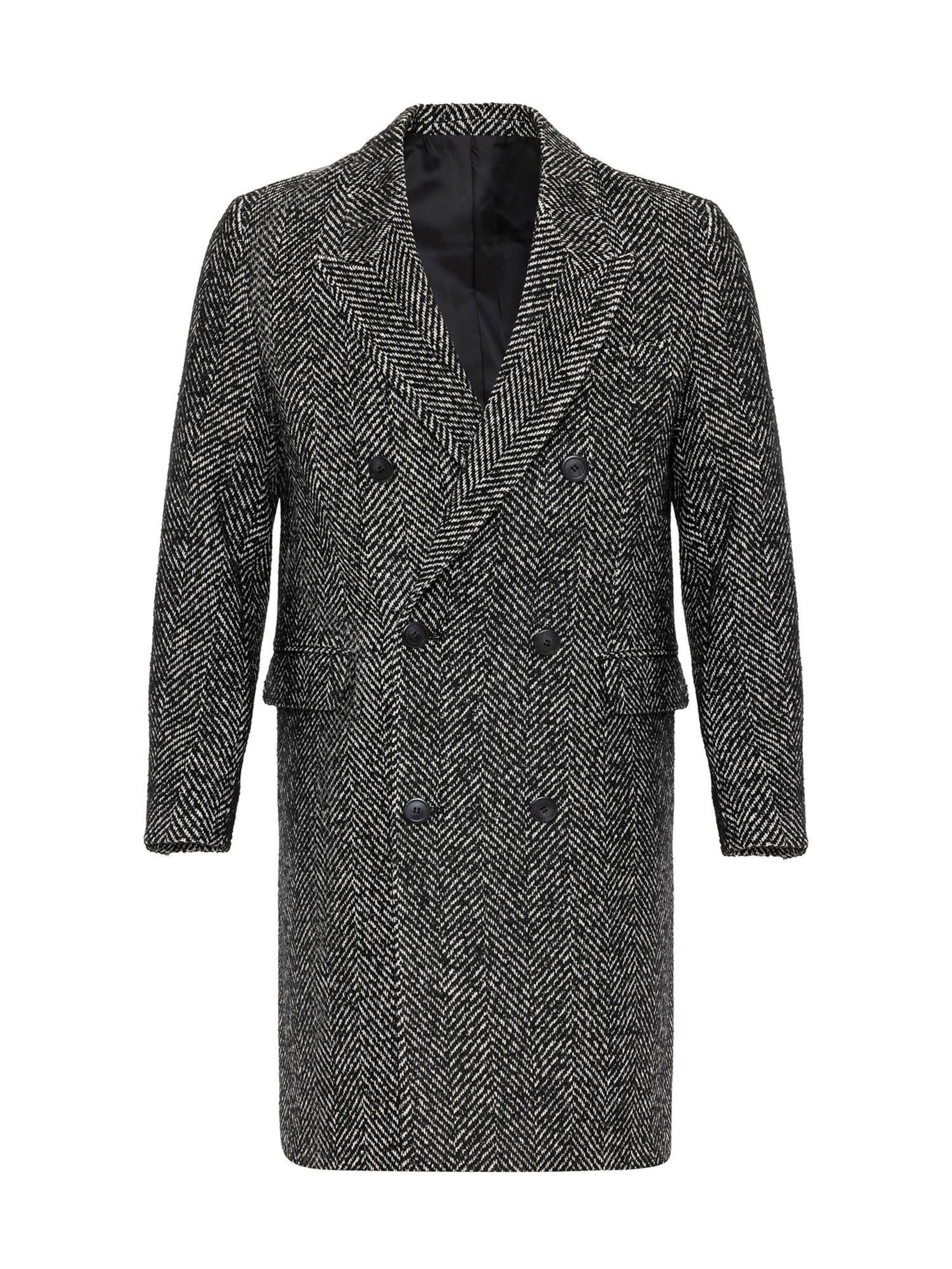 Antioch Демисезонное пальто в Черный: спереди