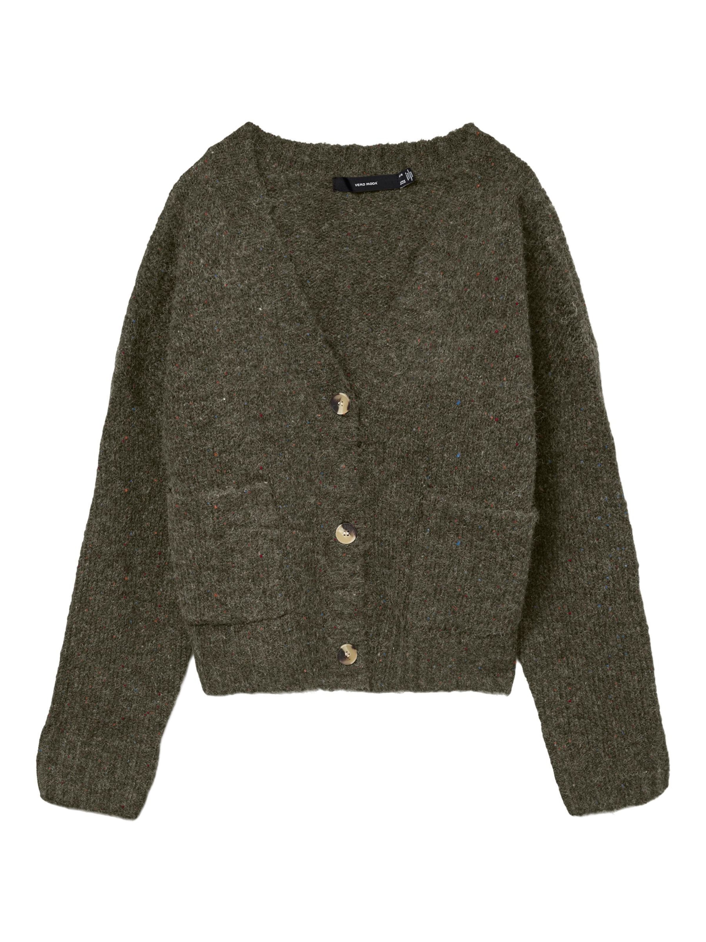 VERO MODA Cardigan 'INGRID' i grøn: forside
