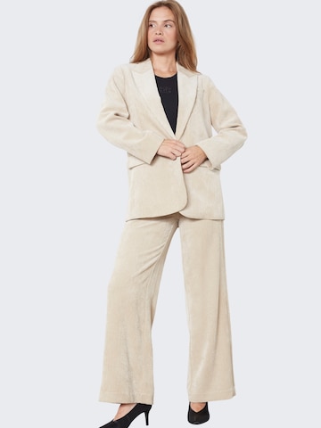 Wide Leg Pantalon 'Daisy' co'couture en beige