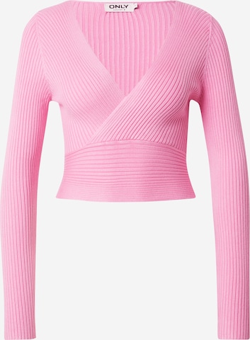 ONLY Sweater 'HONOR' in Pink: front