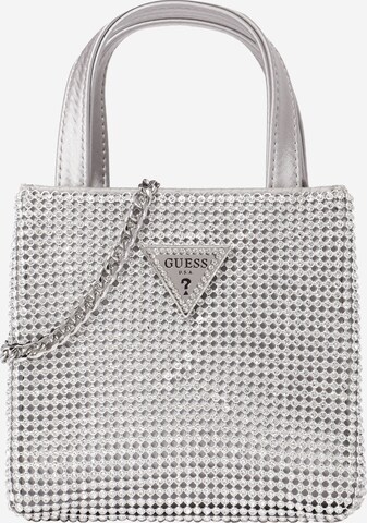 Borsa a mano 'LUA' di GUESS in argento: frontale