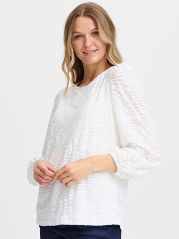Fransa Blouse 'Rie' in Wit: voorkant