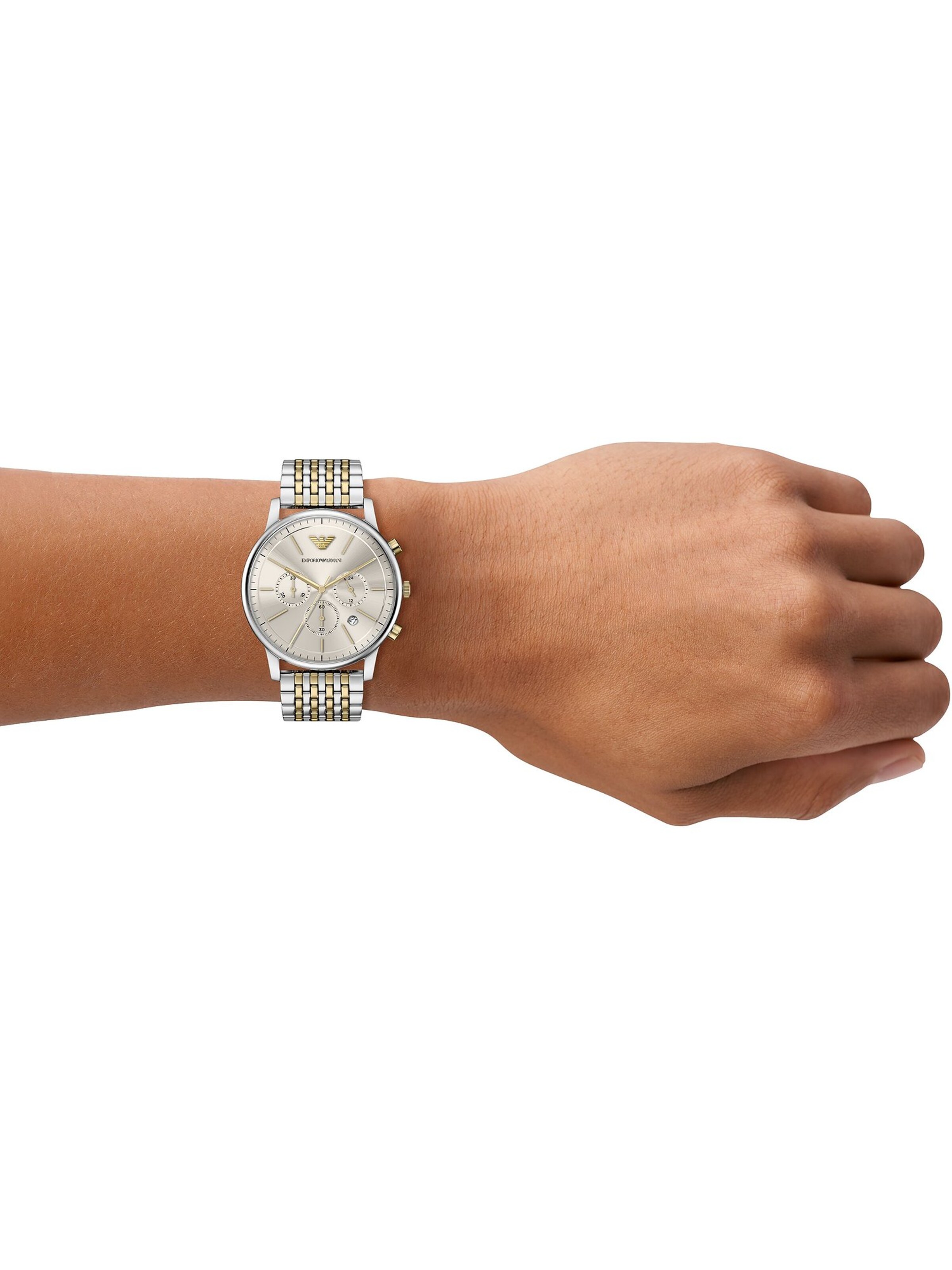 Emporio Armani Analoguhr in Gold: Vorderseite