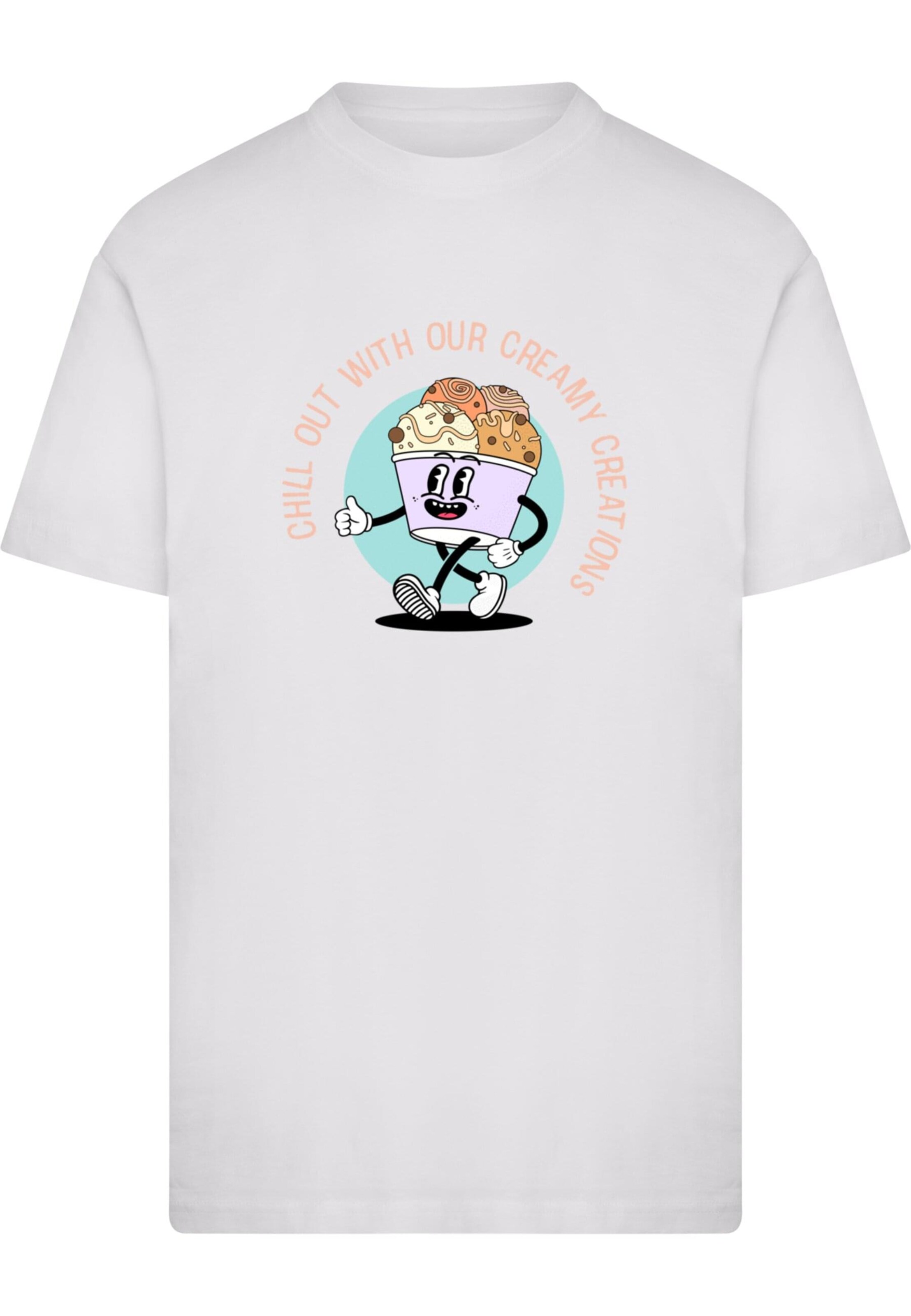 Merchcode Shirt 'Chill Out' in Weiß: Vorderseite