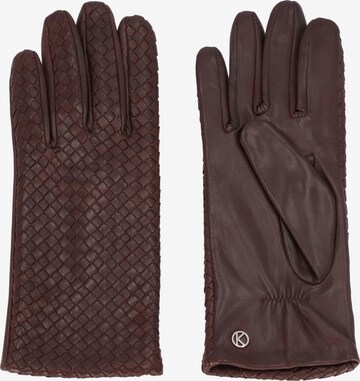 KESSLER Full Finger Gloves 'Mila' in Brown
