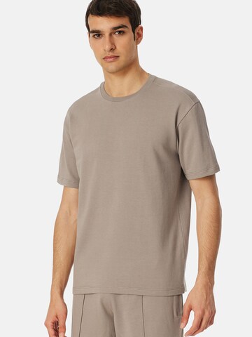 SCHIESSER Pyjamaoberteil ' Mix + Relax ' in Beige