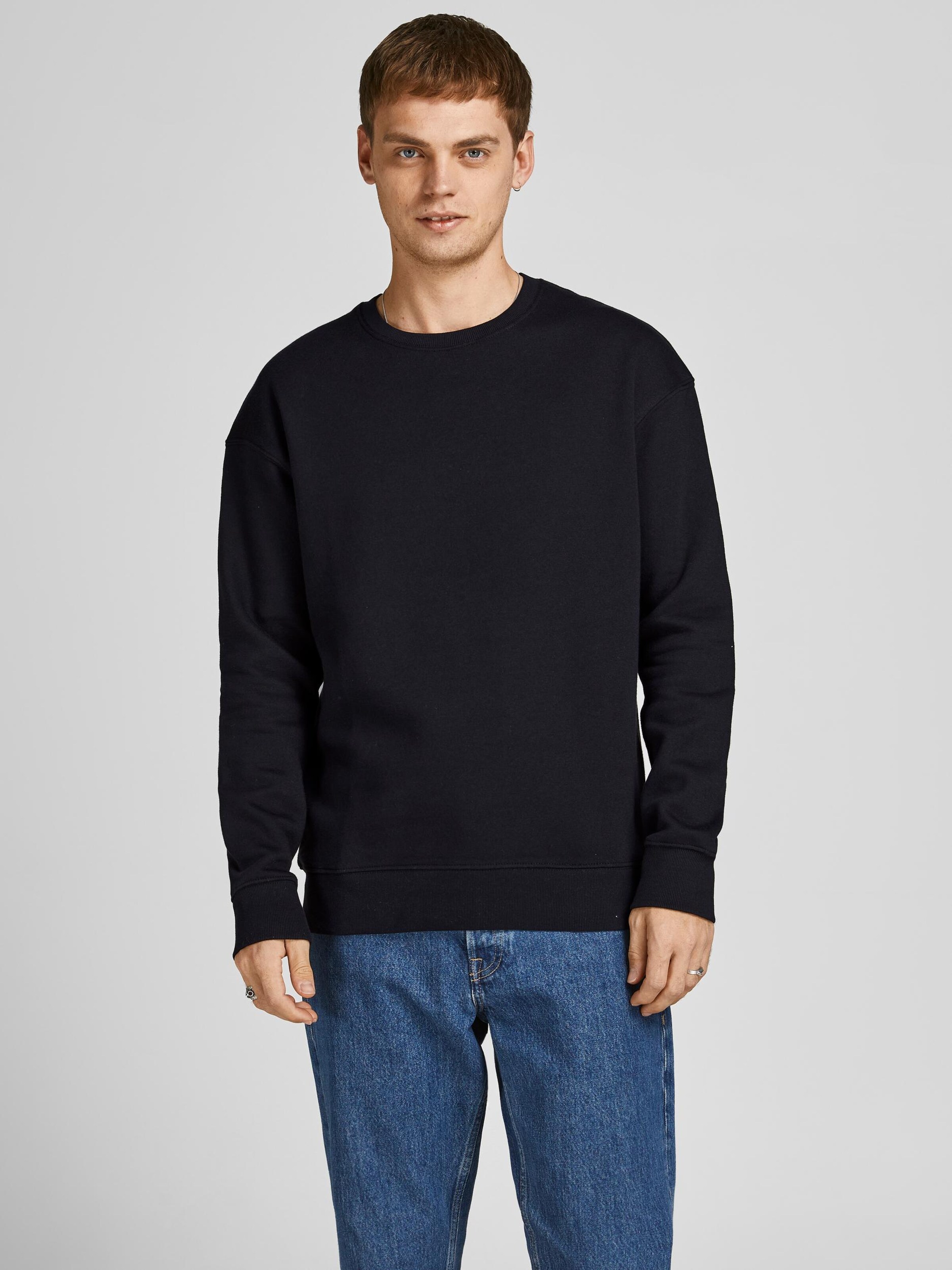 Männer Sweat JACK & JONES Sweatshirt in Schwarz - HR44264 Männer Sweat JACK & JONES Sweatshirt in Schwarz - HR44264