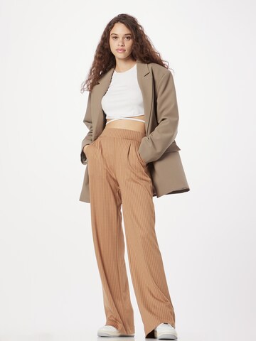 b.young Wide leg Bandplooibroek 'RIZETTA' in Bruin