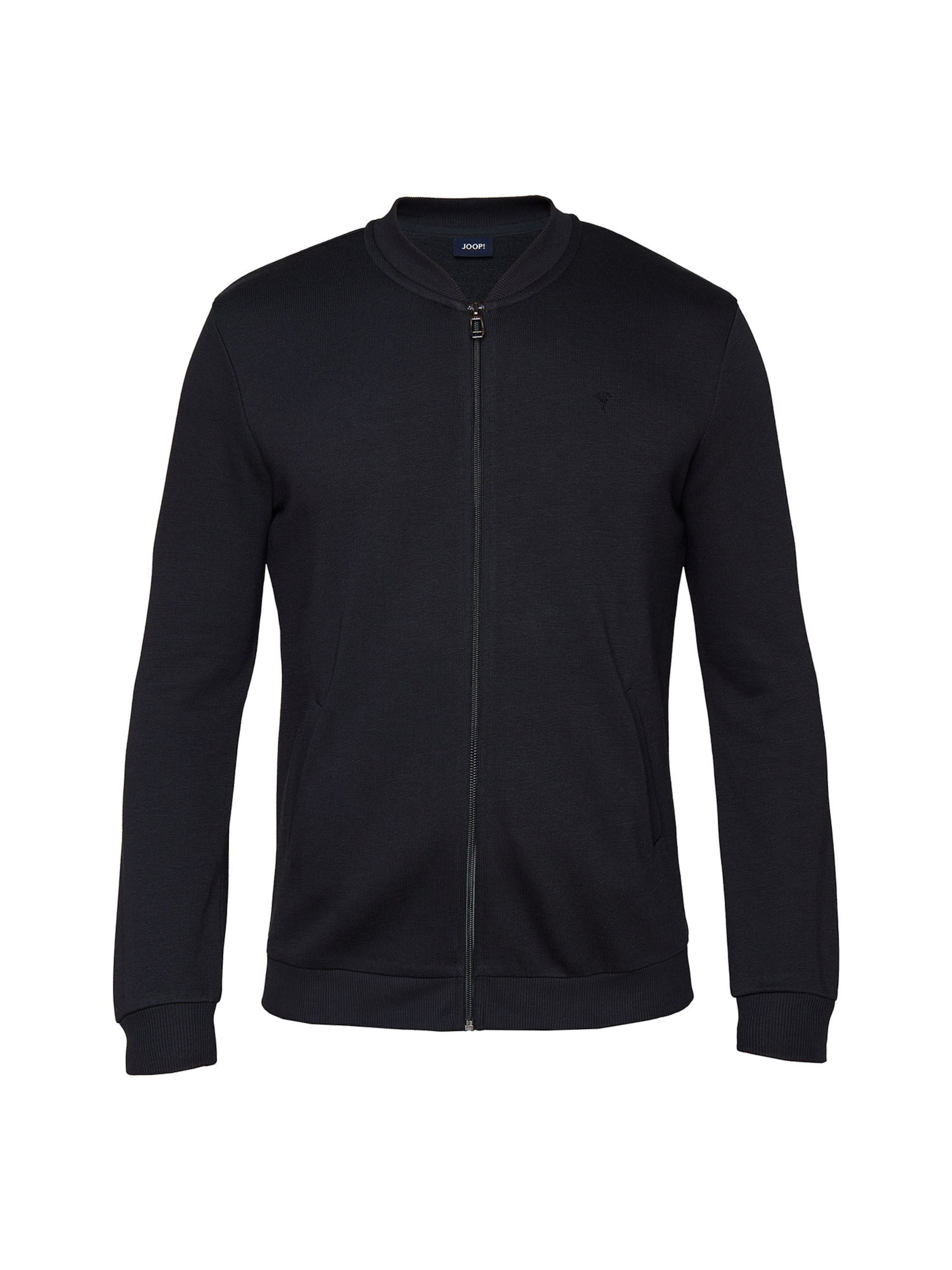 JOOP! Sweatjacke ' Loungewear ' in Schwarz: Vorderseite