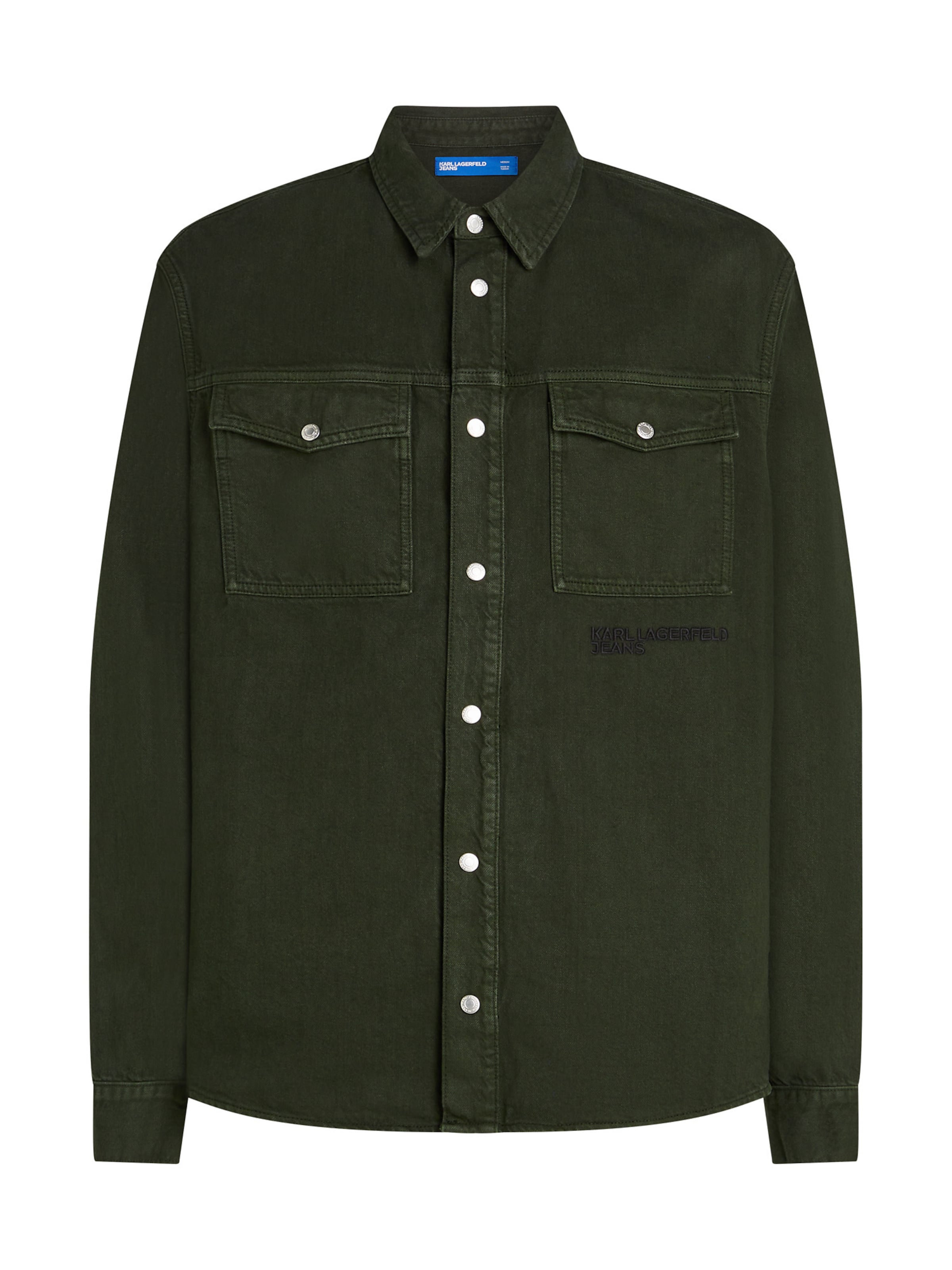 KARL LAGERFELD JEANS Regular fit Button Up Shirt in Green: front
