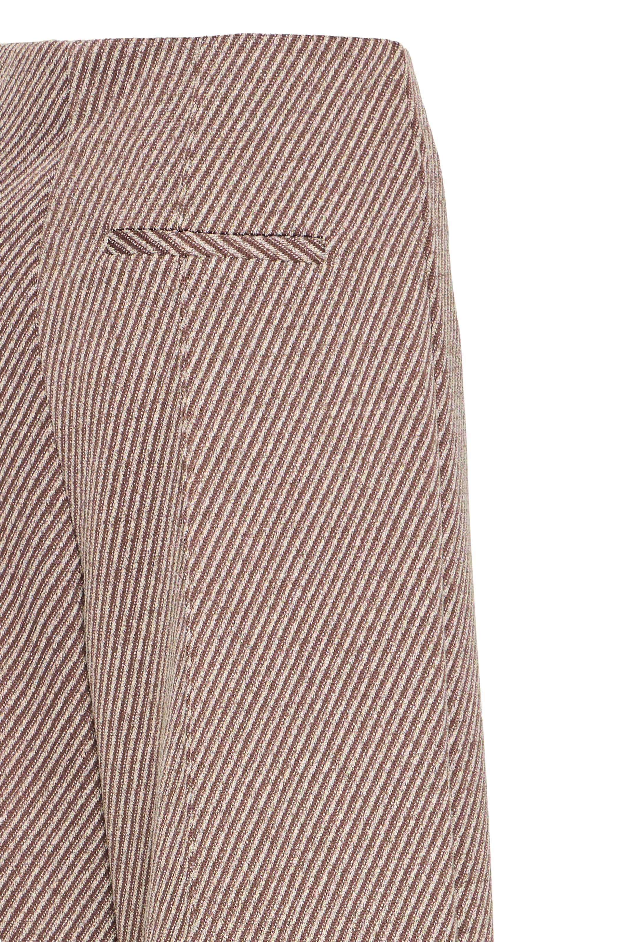 Wide leg Pantaloni con piega frontale 'IHKATE' di ICHI in marrone
