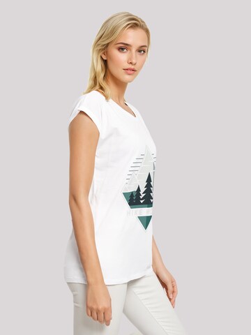 T-shirt 'Hike More Mountains' F4NT4STIC en blanc