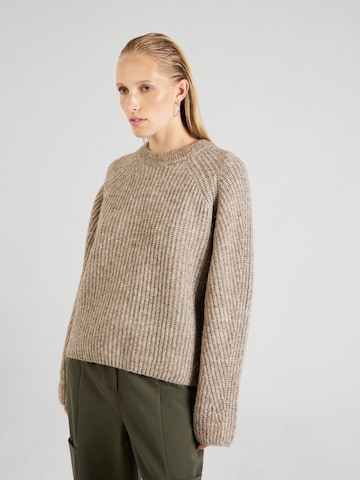 NÜMPH Sweater 'NUZINDI' in Brown: front