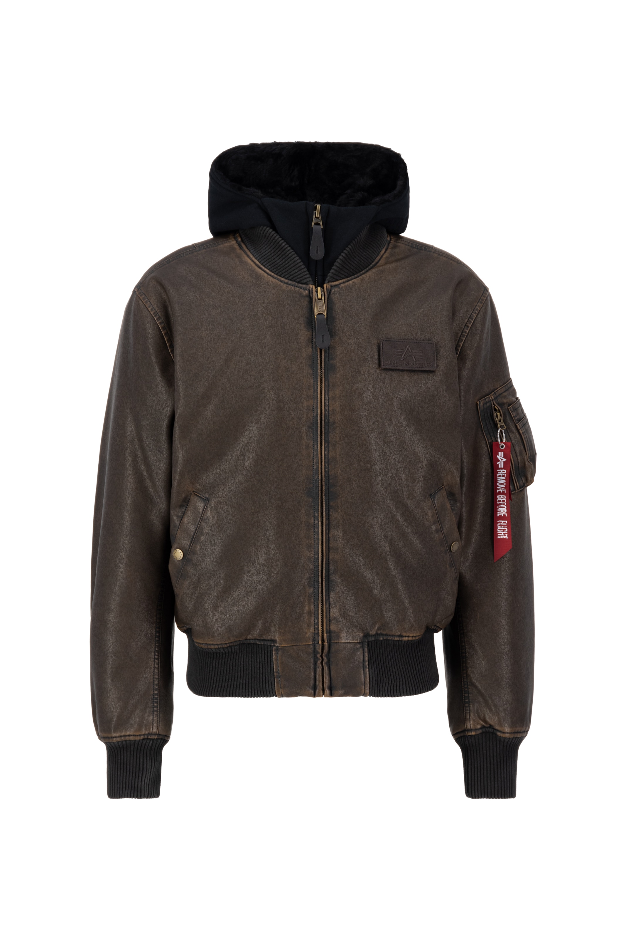 ALPHA INDUSTRIES Prehodna jakna | rjava barva: sprednja stran
