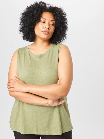 Esprit Curves Top in Green: front