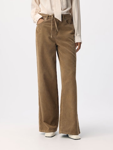 OBJECT - Pierna ancha Vaquero en marrón: frente